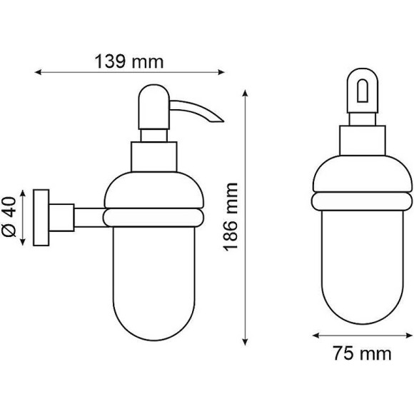 Дозатор жидкого мыла Webert Rimini RI500201010 Золото Дозатор жидкого мыла Webert Rimini RI500201010 Золото