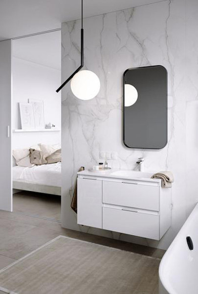 Тумба под раковину Aqwella Accent 90 R ACC0109RW подвесная Белая Тумба под раковину Aqwella Accent 90 R ACC0109RW подвесная Белая