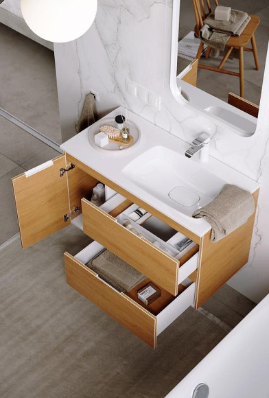 Тумба под раковину Aqwella Accent 90 R ACC0109RW подвесная Белая Тумба под раковину Aqwella Accent 90 R ACC0109RW подвесная Белая