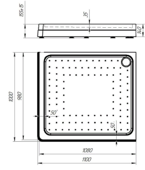 Акриловый поддон для душа Radomir 110x100x17 R 1-11-0-2-0-123 Белый Акриловый поддон для душа Radomir 110x100x17 R 1-11-0-2-0-123 Белый