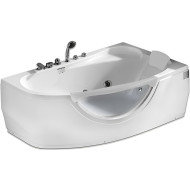 Акриловая ванна Gemy 161х96 G9046 B R с гидромассажем