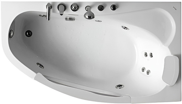 Акриловая ванна Gemy 161х96 G9046 B R с гидромассажем Акриловая ванна Gemy 161х96 G9046 B R с гидромассажем