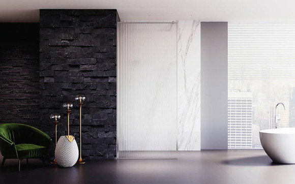 Душевая перегородка Veconi Korato KR-81F 120 KR81F-120-08-C4 профиль Хром стекло рифленое