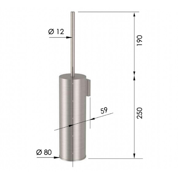 Ершик для унитаза Remer X-Style Inox SSXI66 Нержавеющая сталь