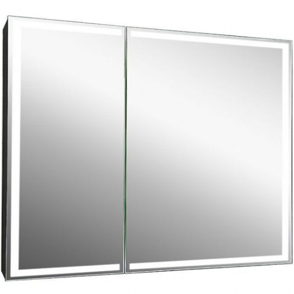 Зеркальный шкаф Art&Max Techno AM-Tec-1000-800-2D-F-Nero с подсветкой с бесконтактным выключателем Черный