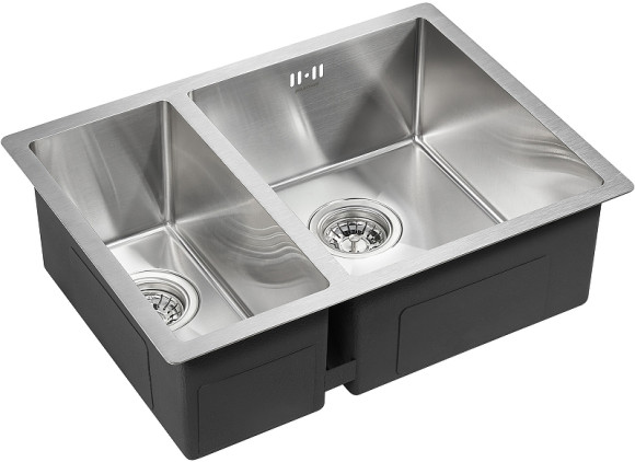 Кухонная мойка Paulmark Gerberg 59/2S Uni PM225944-BSL Брашированная сталь Кухонная мойка Paulmark Gerberg 59/2S Uni PM225944-BSL Брашированная сталь