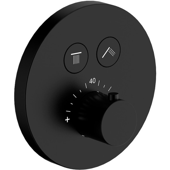 Душевая система AQUAme AQM8403MB с термостатом Черная матовая Душевая система AQUAme AQM8403MB с термостатом Черная матовая