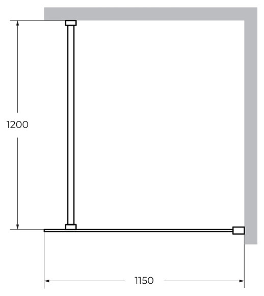 Душевая перегородка Cezares Liberta 115 LIBERTA-L-1-115-120-C-NERO профиль Черный матовый стекло прозрачное Душевая перегородка Cezares Liberta 115 LIBERTA-L-1-115-120-C-NERO профиль Черный матовый стекло прозрачное