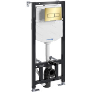 Инсталляция WasserKRAFT Aller 10TLT.010.ME.PG03 для унитаза с клавишей смыва Золото