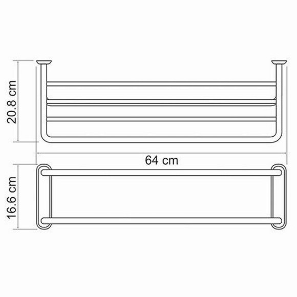 Полка для полотенец WasserKRAFT K-888 Хром Полка для полотенец WasserKRAFT K-888 Хром