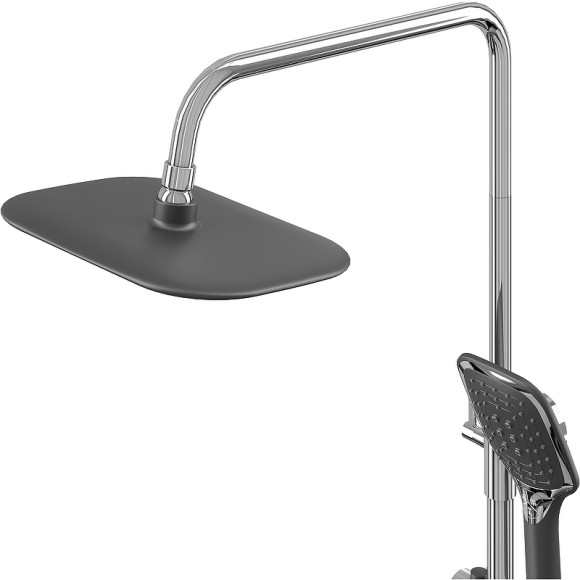 Душевая система Grossman Alba 500.K35.06.100/210 Хром Черная Душевая система Grossman Alba 500.K35.06.100/210 Хром Черная