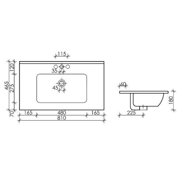 Раковина Ceramicanova Element 80 CN7005 Белая Раковина Ceramicanova Element 80 CN7005 Белая