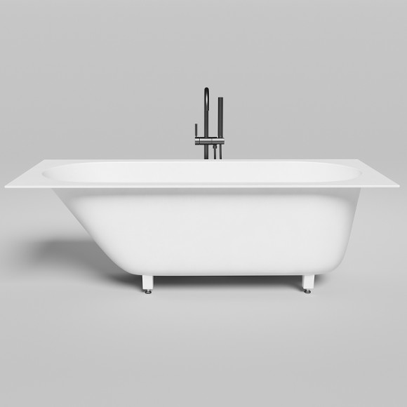 Ванна из искусственного камня Salini Ornella Kit 170х75 102411G Белая глянцевая