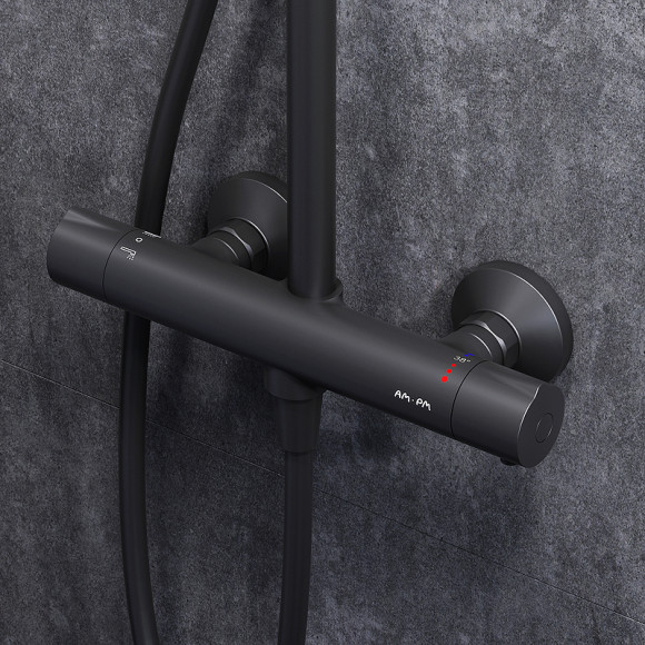 Комплект душевого уголка с душевой системой и аксессуарами AM.PM Gem S 120x80 WK93ER профиль Черный матовый стекло прозрачное Комплект душевого уголка с душевой системой и аксессуарами AM.PM Gem S 120x80 WK93ER профиль Черный матовый стекло прозрачное