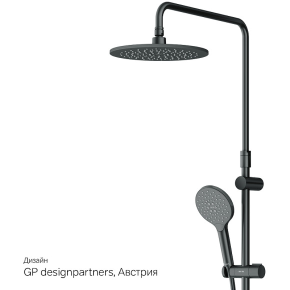 Комплект душевого уголка с душевой системой и аксессуарами AM.PM Gem S 120x80 WK93ER профиль Черный матовый стекло прозрачное Комплект душевого уголка с душевой системой и аксессуарами AM.PM Gem S 120x80 WK93ER профиль Черный матовый стекло прозрачное