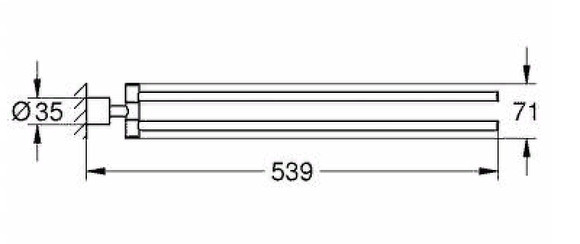 Полотенцедержатель Grohe Atrio New 40308003 поворотный Хром Полотенцедержатель Grohe Atrio New 40308003 поворотный Хром