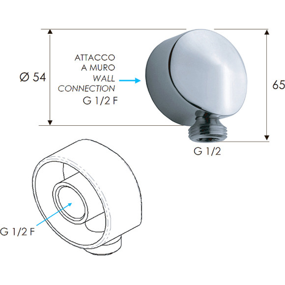 Шланговое подключение Remer 309L Хром Шланговое подключение Remer 309L Хром