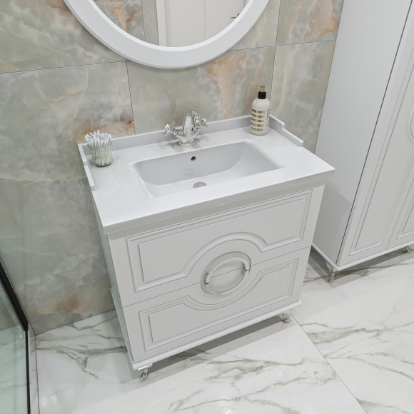 Тумба под раковину Caprigo Valletta 80 35317-SF027 Белая матовая