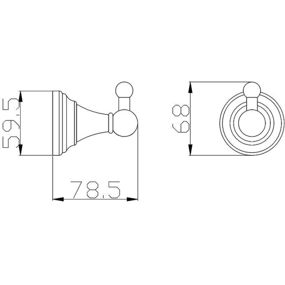 Крючок Rav Slezak Morava MKA0100B Белый