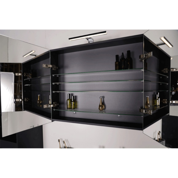 Зеркальный шкаф Orans BC-4023-800 402380З с подсветкой Матовый графитовый