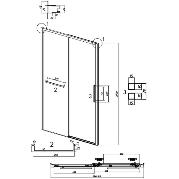 Душевая дверь Grossman Style 100 100.K33.05.100.10.02 профиль Хром стекло шиншилла Душевая дверь Grossman Style 100 100.K33.05.100.10.02 профиль Хром стекло шиншилла
