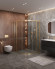 Душевой уголок Cezares Molveno 120x120 MOLVENO-R-11-90+30-C-BORO-IV профиль Брашированное золото стекло прозрачное