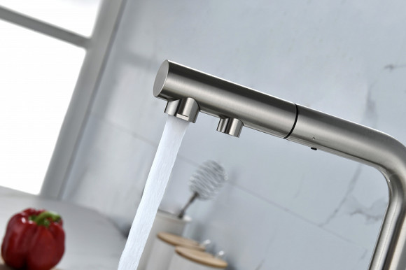 Смеситель для кухни Paulmark Serpentine Se213222-NI Никель Смеситель для кухни Paulmark Serpentine Se213222-NI Никель