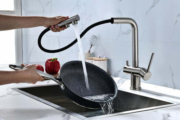 Смеситель для кухни Paulmark Serpentine Se213222-NI Никель Смеситель для кухни Paulmark Serpentine Se213222-NI Никель