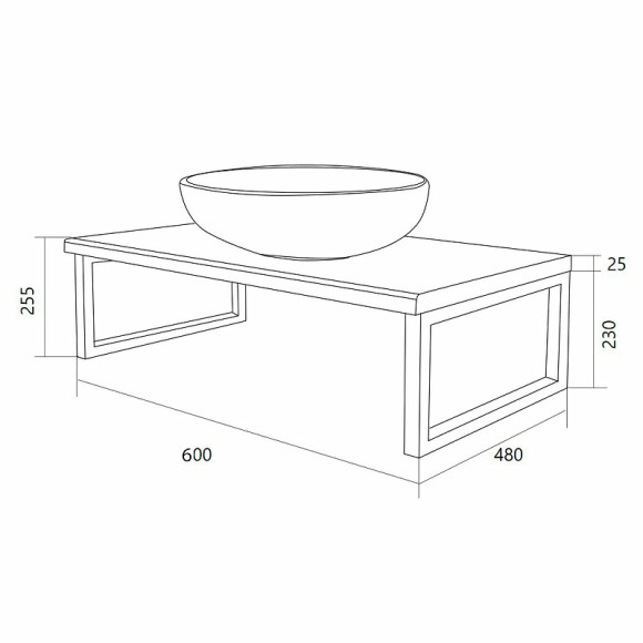 Столешница под раковину 1MarKa Grunge Loft 60 Ц0000001584 Дуб вотан Столешница под раковину 1MarKa Grunge Loft 60 Ц0000001584 Дуб вотан