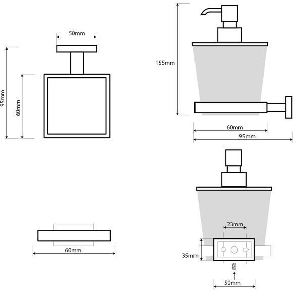 Дозатор для жидкого мыла Bemeta Plaza 118209049 Хром