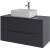 Тумба с раковиной Orange Line 100 Li-100TugMDF+B05-500W подвесная Графит матовый