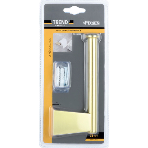 Держатель туалетной бумаги Fixsen Trend Gold FX-99010B Золото-сатин