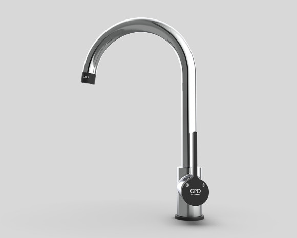 Смеситель для кухни GPD Gildo MTE165-K-S Хром Черный