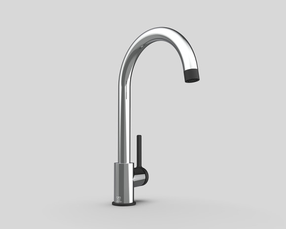 Смеситель для кухни GPD Gildo MTE165-K-S Хром Черный