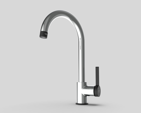 Смеситель для кухни GPD Gildo MTE165-K-S Хром Черный