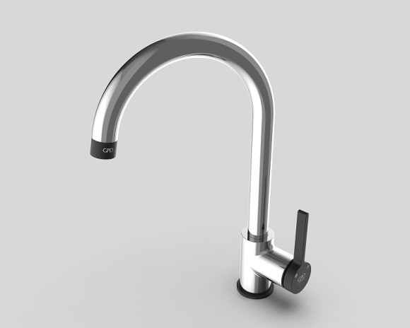 Смеситель для кухни GPD Gildo MTE165-K-S Хром Черный