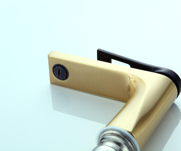 Смеситель для раковины Bronze de Luxe Element EL02GB Матовое золото Черный Смеситель для раковины Bronze de Luxe Element EL02GB Матовое золото Черный