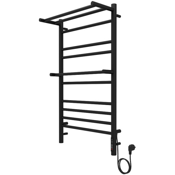 Электрический полотенцесушитель Aquatek Альфа П10 500x900 AQ EL RRP1090BL с полкой Черный муар Электрический полотенцесушитель Aquatek Альфа П10 500x900 AQ EL RRP1090BL с полкой Черный муар