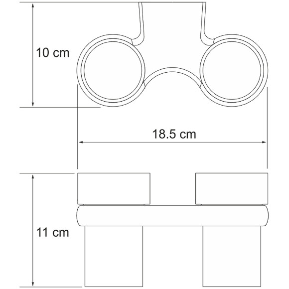 Стакан для зубных щеток WasserKRAFT Berkel K-6828D двойной Хром Стакан для зубных щеток WasserKRAFT Berkel K-6828D двойной Хром