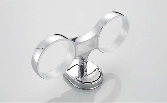 Стакан для зубных щеток Haiba HB1908 двойной Хром