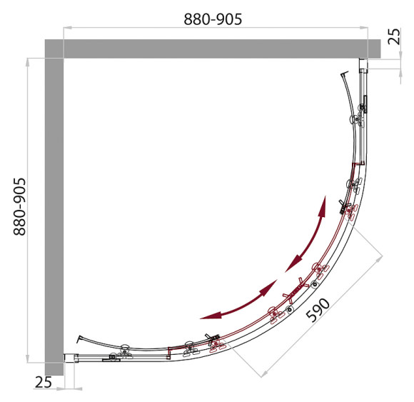 Душевой уголок BelBagno Sela 90х90 SELA-R-2-90-P-Cr профиль Хром стекло рифленое Душевой уголок BelBagno Sela 90х90 SELA-R-2-90-P-Cr профиль Хром стекло рифленое