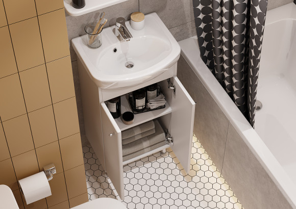 Тумба под раковину Aquaton Мира Н 41 1A104401MR010 Белая