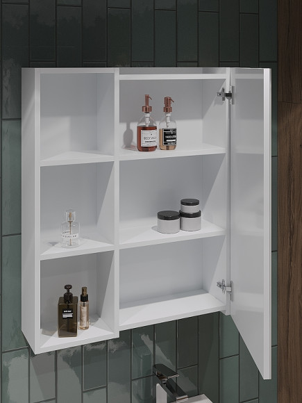 Зеркальный шкаф Orange Sistema 60 ST-60ZSW Белый глянцевый Зеркальный шкаф Orange Sistema 60 ST-60ZSW Белый глянцевый