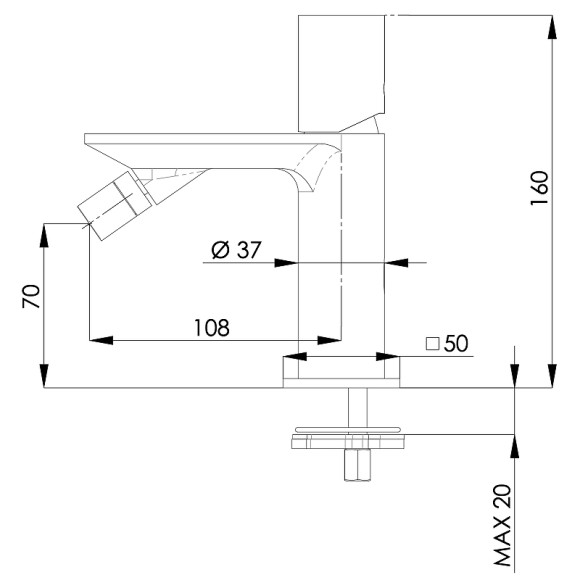 Смеситель для биде Remer Edge EG521 Хром Смеситель для биде Remer Edge EG521 Хром