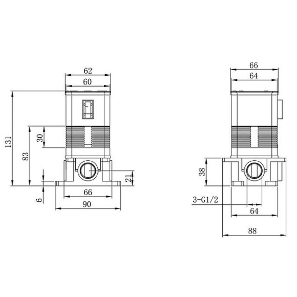 Смеситель для душа Caprigo Fonte 12-550-crm Хром