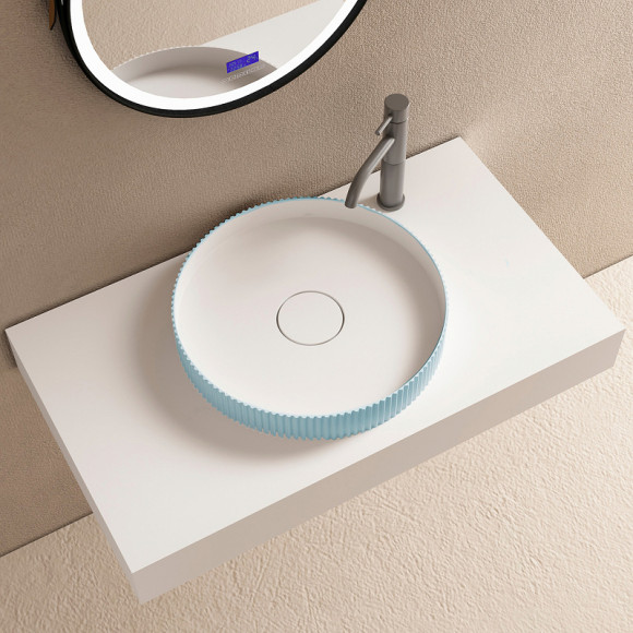 Раковина-чаша Abber Stein 40 AS2604Blau Голубая Раковина-чаша Abber Stein 40 AS2604Blau Голубая