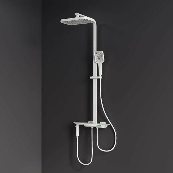 Душевая система RGW Shower Panels SP-35W 51140135-03 с термостатом Белая Душевая система RGW Shower Panels SP-35W 51140135-03 с термостатом Белая