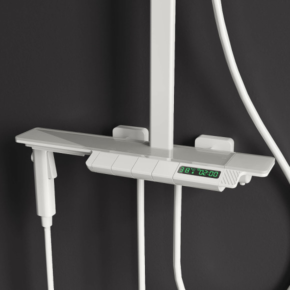 Душевая система RGW Shower Panels SP-35W 51140135-03 с термостатом Белая Душевая система RGW Shower Panels SP-35W 51140135-03 с термостатом Белая