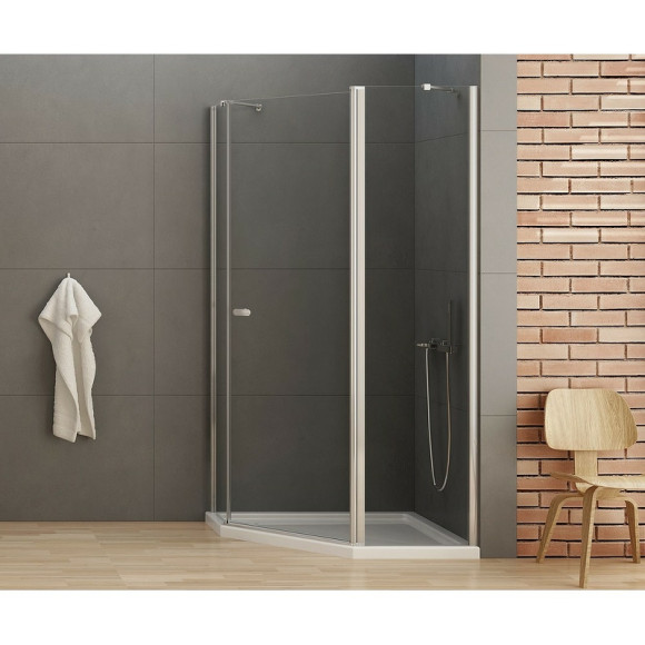 Душевой уголок New Trendy New Soleo Chrome 100х80 K-0608 профиль Хром стекло прозрачное Душевой уголок New Trendy New Soleo Chrome 100х80 K-0608 профиль Хром стекло прозрачное