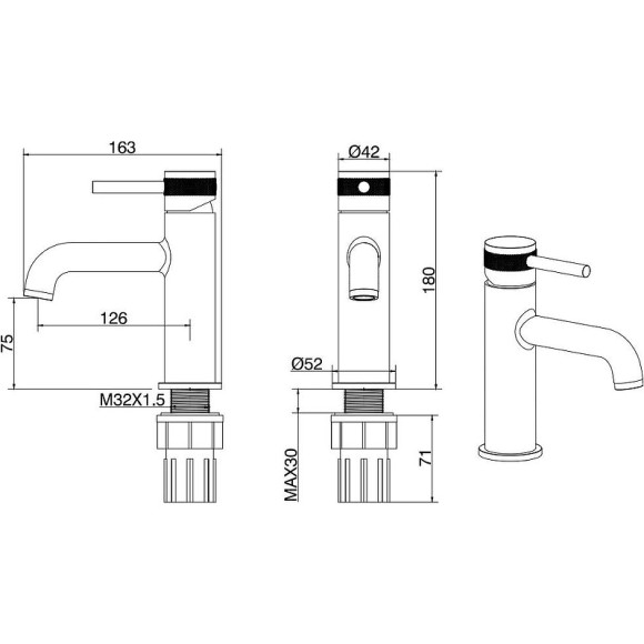 Смеситель для раковины Allen Brau Priority 5.31001-BN Никель брашированный Смеситель для раковины Allen Brau Priority 5.31001-BN Никель брашированный